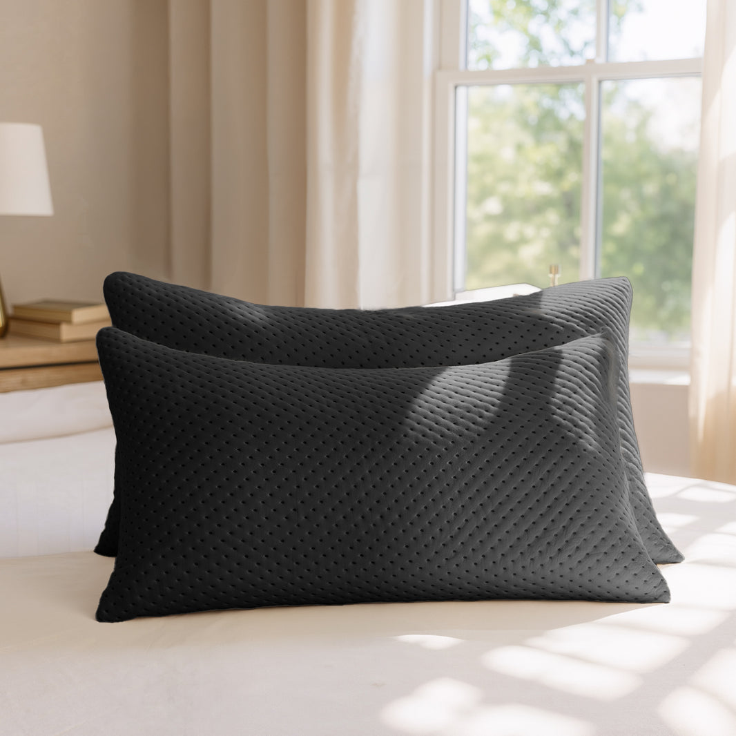2pcs Cooling Bed Pillows For Sleeping, Luxury Hotel Quality Design With 3D Shredded Memory Foam And Zippered Cooling Covers, Suitable For Side, Back, And Stomach Sleepers