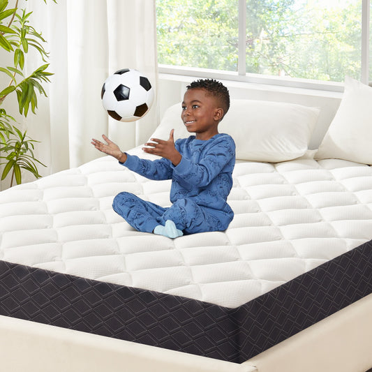 TERISTE  Mattress, Gel Memory Foam Pillowtop for Kids and Adults, CertiPUR-US Certified, Fiberglass-Free